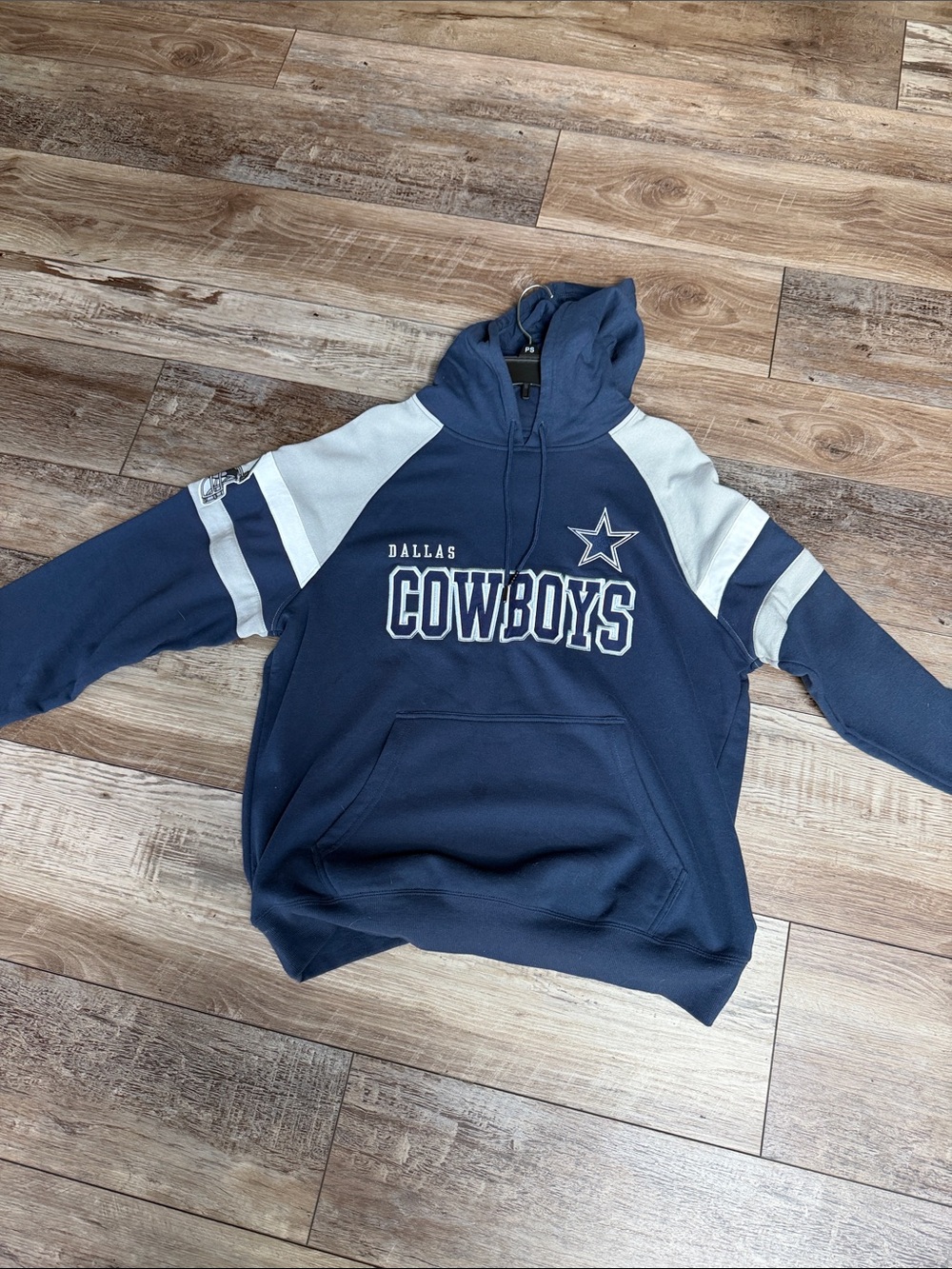 Men’s Large Dallas Cowboys Navy Pullover Hoodie Sweatshirt